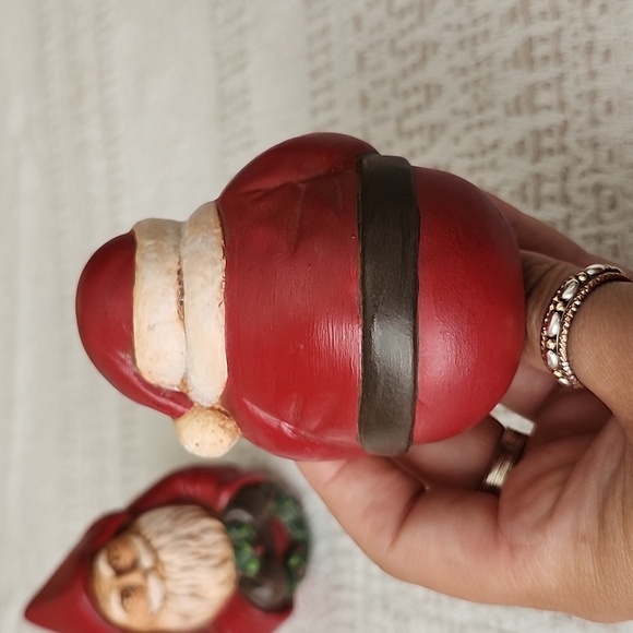 Vintage Holiday Christmas Santa shelf sitters trinkets Ceramics signed 1992 - Picture 8 of 10